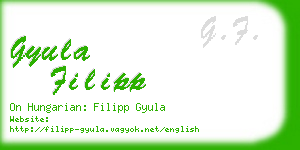 gyula filipp business card
